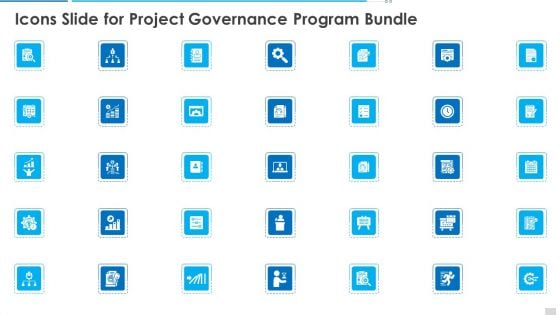 Icons Slide For Project Governance Program Bundle Mockup PDF