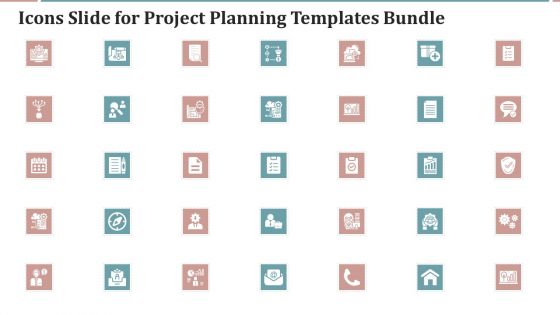 Icons Slide For Project Planning Templates Bundle Guidelines PDF