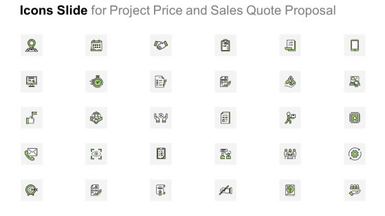 Icons Slide For Project Price And Sales Quote Proposal Rules PDF