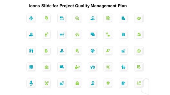 Icons Slide For Project Quality Management Plan Ppt Professional Background Image PDF