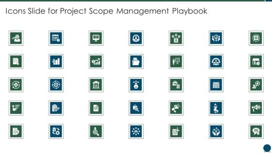 Icons Slide For Project Scope Management Playbook Rules PDF