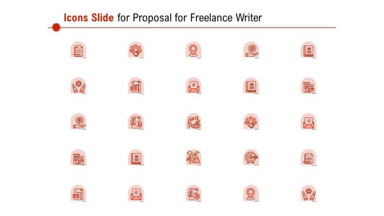 Icons Slide For Proposal For Freelance Writer Ppt PowerPoint Presentation Gallery Portfolio PDF