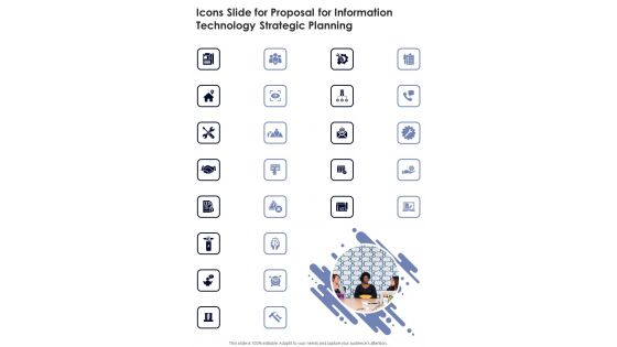 Icons Slide For Proposal For Information Technology Strategic Planning One Pager Sample Example Document Icons Slide For Proposal For Information Technology Strategic Planning One Pager Sample Example Document