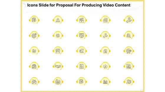 Icons Slide For Proposal For Producing Video Content Ppt Ideas Templates PDF