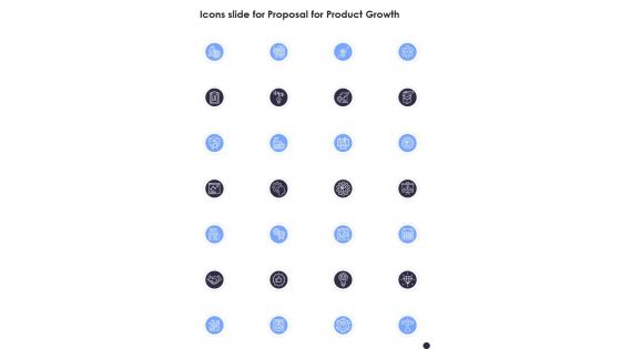 Icons Slide For Proposal For Product Growth One Pager Sample Example Document Icons Slide For Proposal For Product Growth One Pager Sample Example Document