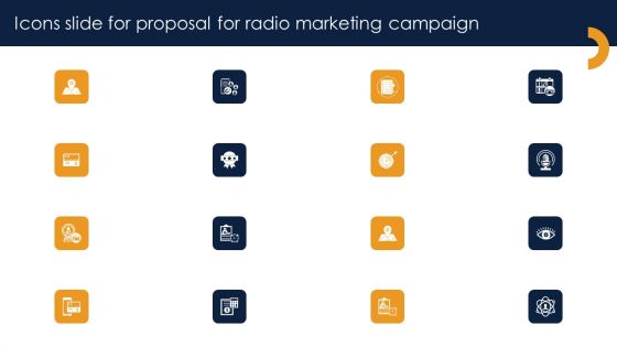 Icons Slide For Proposal For Radio Marketing Campaign Ppt Infographics Graphics PDF