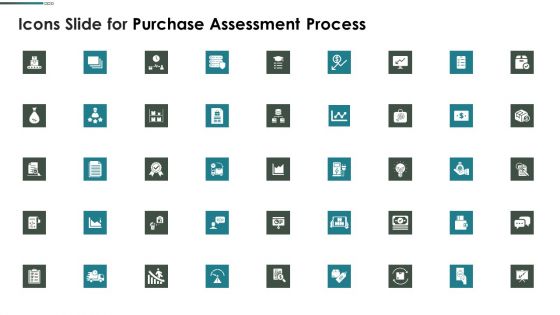 Icons Slide For Purchase Assessment Process Graphics PDF