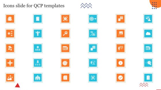 Icons Slide For Qcp Templates Quality Control Planning Templates Set 1 Designs PDF