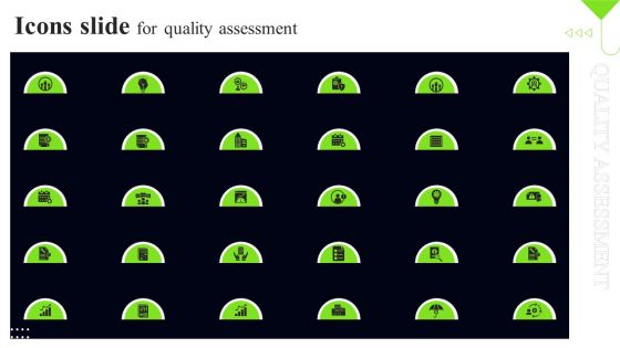 Icons Slide For Quality Assessment Summary PDF