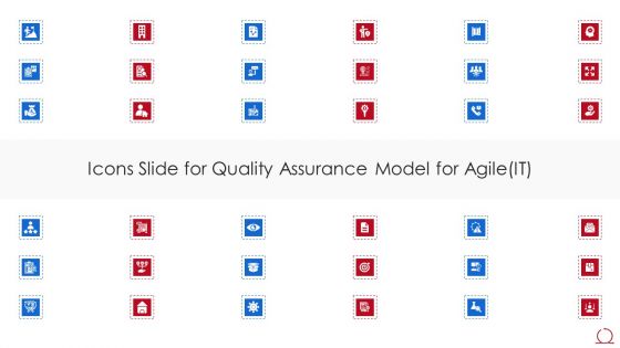 Icons Slide For Quality Assurance Model For Agile IT Ideas PDF