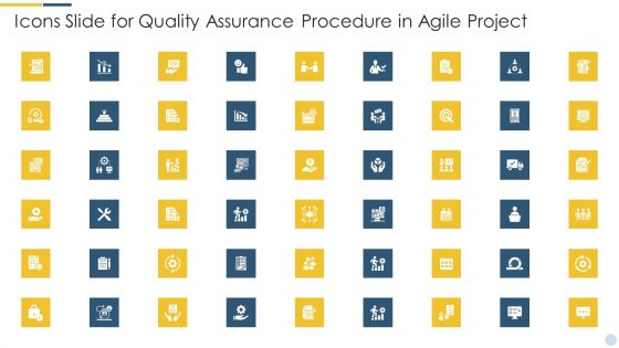 Icons Slide For Quality Assurance Procedure In Agile Project Introduction PDF