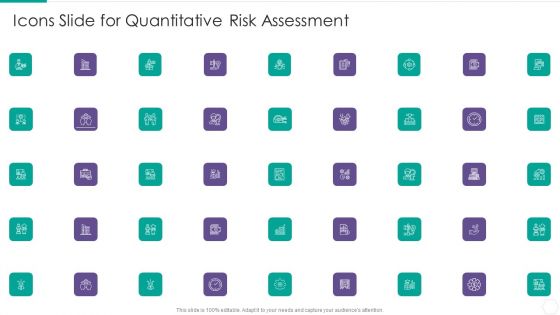 Icons Slide For Quantitative Risk Assessment Demonstration PDF