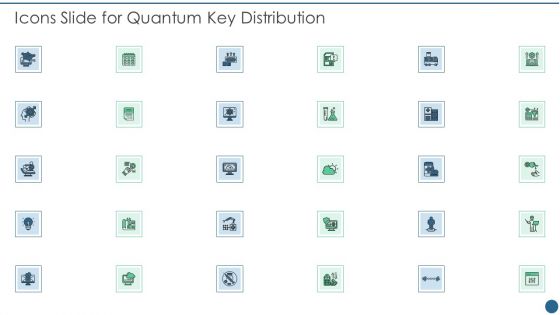 Icons Slide For Quantum Key Distribution Template PDF