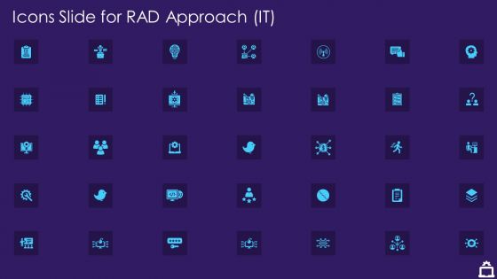 Icons Slide For RAD Approach IT Ppt Inspiration Rules PDF