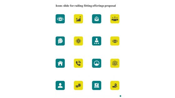Icons Slide For Railing Fitting Offerings Proposal One Pager Sample Example Document Icons Slide For Railing Fitting Offerings Proposal One Pager Sample Example Document