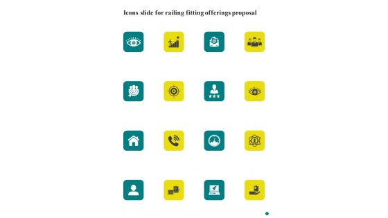 Icons Slide For Railing Fitting Offerings Proposal One Pager Sample Example Document