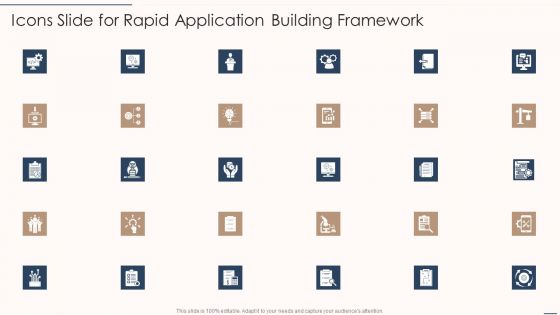 Icons Slide For Rapid Application Building Framework Sample PDF