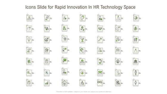 Icons Slide For Rapid Innovation In HR Technology Space Template PDF