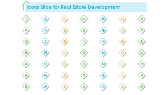 Icons Slide For Real Estate Development Ppt PowerPoint Presentation Layout PDF