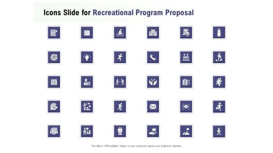 Icons Slide For Recreational Program Proposal Ppt Portfolio Mockup PDF