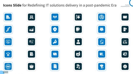 Icons Slide For Redefining IT Solutions Delivery In A Post Pandemic Era Themes PDF