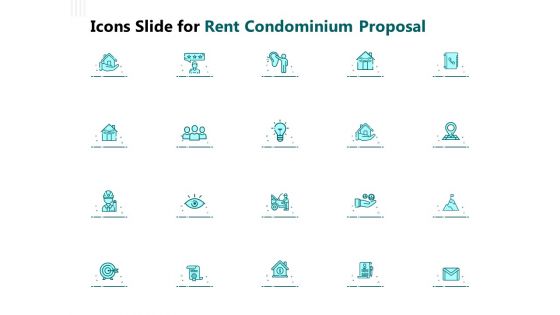 Icons Slide For Rent Condominium Proposal Ppt PowerPoint Presentation Pictures Templates PDF