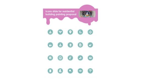Icons Slide For Residential Building Painting Proposal One Pager Sample Example Document Icons Slide For Residential Building Painting Proposal One Pager Sample Example Document