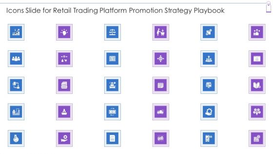 Icons Slide For Retail Trading Platform Promotion Strategy Playbook Demonstration PDF