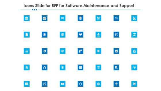 Icons Slide For Rfp For Software Maintenance And Support Clipart PDF