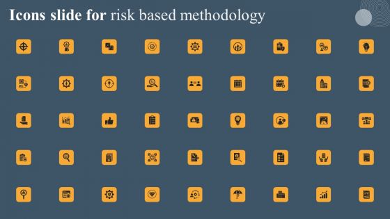 Icons Slide For Risk Based Methodology Pictures PDF