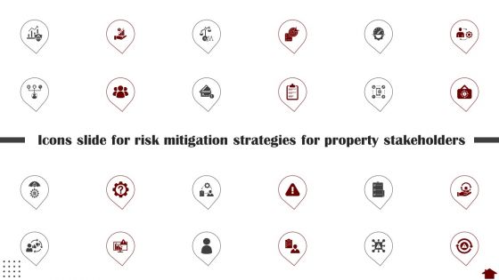 Icons Slide For Risk Mitigation Strategies For Property Stakeholders Introduction PDF