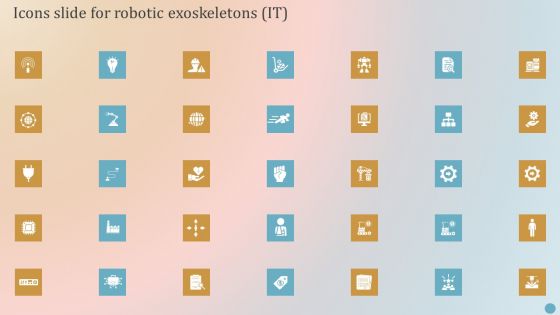 Icons Slide For Robotic Exoskeletons IT Brochure PDF