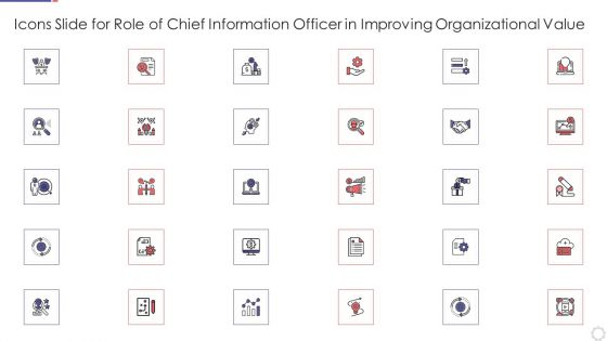 Icons Slide For Role Of Chief Information Officer In Improving Organizational Value Sample PDF