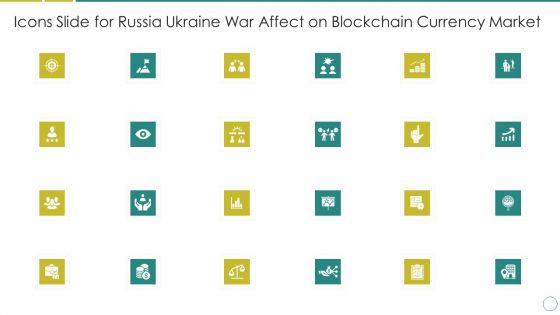 Icons Slide For Russia Ukraine War Affect On Blockchain Currency Market Download PDF