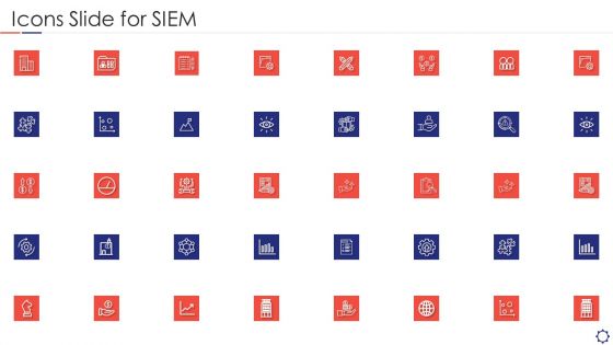 Icons Slide For SIEM Ppt Show Template PDF