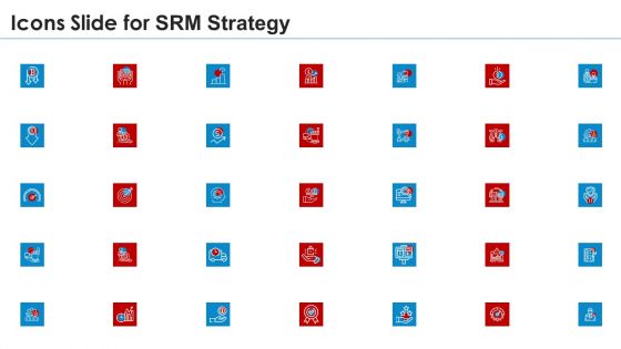 Icons Slide For SRM Strategy Sample PDF