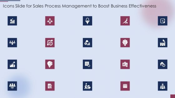 Icons Slide For Sales Process Management To Boost Business Effectiveness Ideas PDF