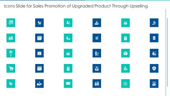 Icons Slide For Sales Promotion Of Upgraded Product Through Upselling Microsoft PDF