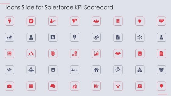 Icons Slide For Salesforce KPI Scorecard Ppt PowerPoint Presentation Icon Design Inspiration PDF