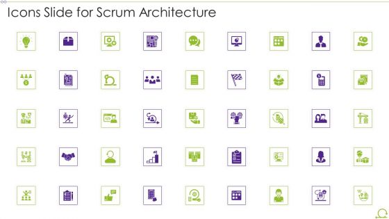 Icons Slide For Scrum Architecture Demonstration PDF