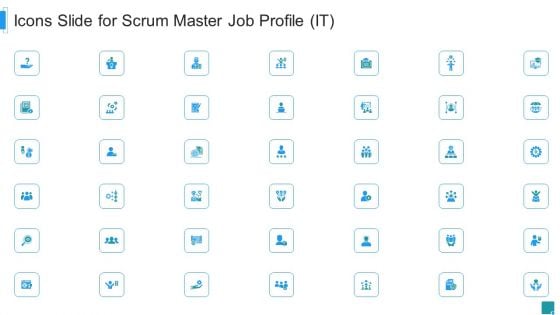 Icons Slide For Scrum Master Job Profile IT Professional PDF