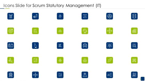 Icons Slide For Scrum Statutory Management IT Guidelines PDF