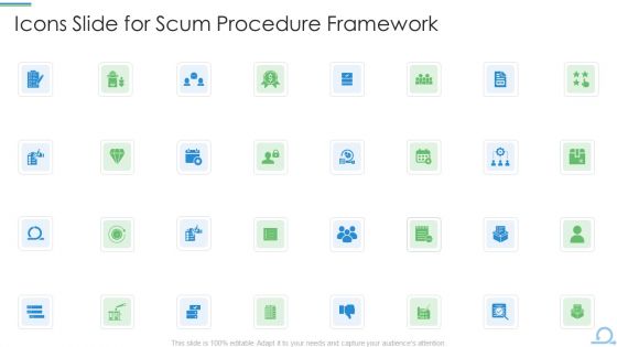 Icons Slide For Scum Procedure Framework Graphics PDF