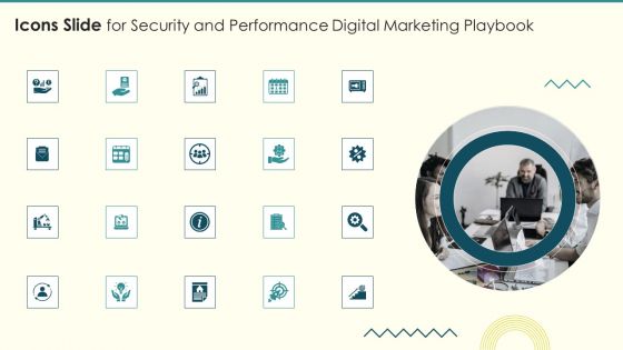 Icons Slide For Security And Performance Digital Marketing Playbook Professional PDF