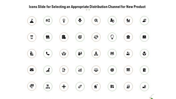 icons slide for selecting an appropriate distribution channel for new product ppt model designs download pdf