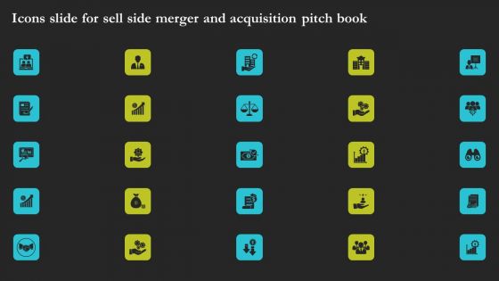 Icons Slide For Sell Side Merger And Acquisition Pitch Book Brochure PDF