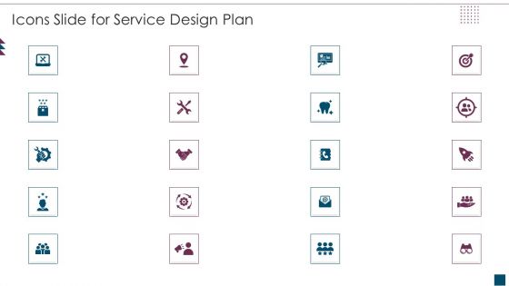 Icons Slide For Service Design Plan Ppt PowerPoint Presentation Gallery Background Designs PDF