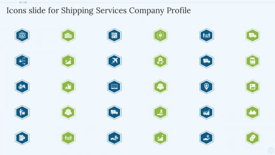 Icons Slide For Shipping Services Company Profile Template PDF