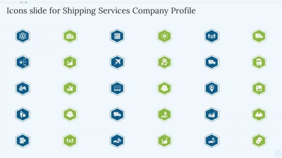Icons Slide For Shipping Services Company Profile Template PDF