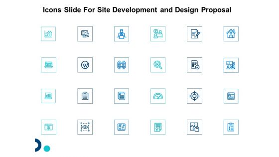 Icons Slide For Site Development And Design Proposal Ppt Gallery Gridlines PDF